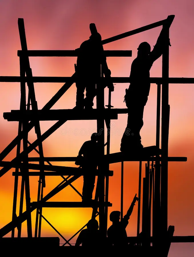 construction-workers-against-colorful-sunset-19278786